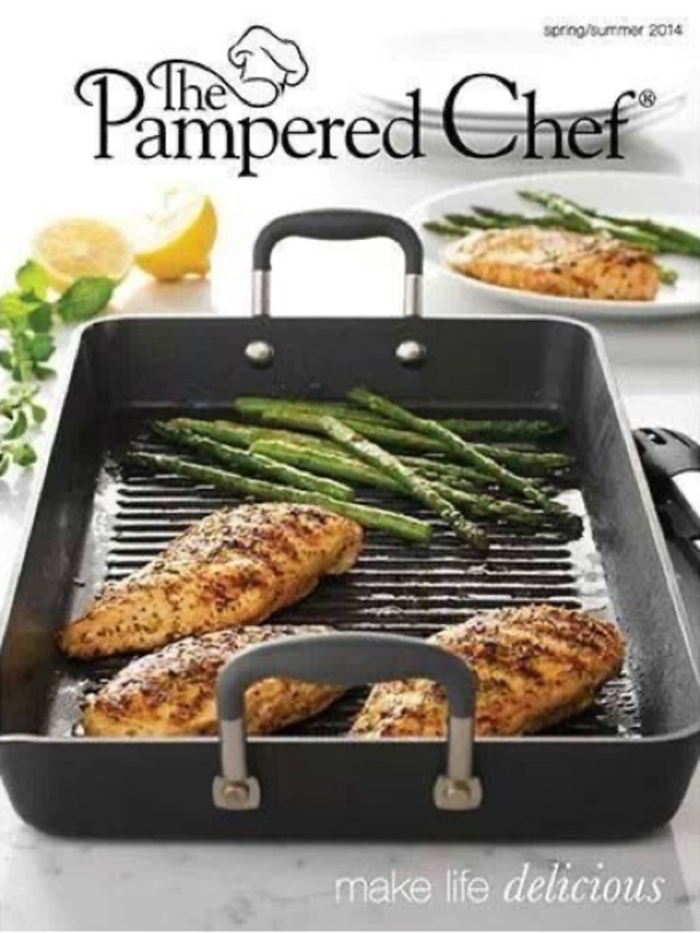 The Pampered Chef Black Nonstick Grill Pan with Handles